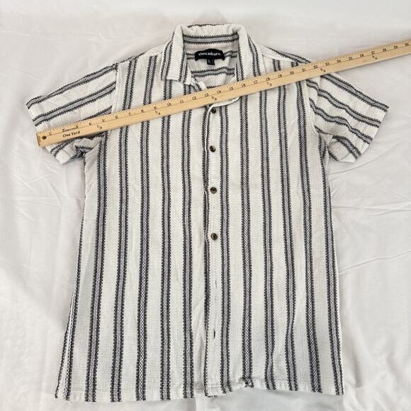 Men’s Threadbare Striped Short Sleeve Knit Button-Up Shirt Size: S - Picture 4 of 6